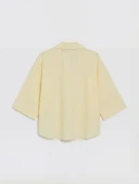 LCW Vision Sarı Oversize Poplin Kadın Gömlek thumbnail 6