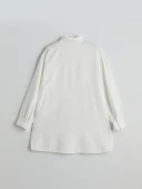 LCW Modest Ekru Oversize Kadın Gömlek Tunik thumbnail 6