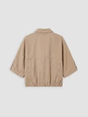 LCW Vision Bej Oversize Kadın Jean Gömlek thumbnail 6
