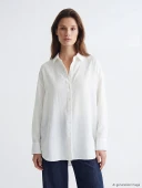LCW Modest Ekru Oversize Kadın Gömlek Tunik thumbnail 1