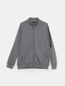 LCWAIKIKI Basic Gri Dik Yaka Erkek Sweatshirt thumbnail 6