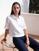 LCW STUDIO Beyaz Crop Kadın Gömlek thumbnail 1