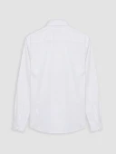 LCW BUSINESS Beyaz Slim Fit Armürlü Erkek Basic Gömlek thumbnail 6