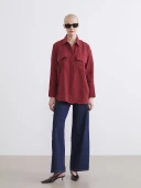 LCW STUDIO Bordo Oversize Kadın Gömlek thumbnail 3