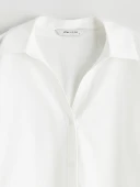 LCW Vision Beyaz Oversize Poplin Kadın Gömlek thumbnail 7