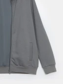 LCWAIKIKI Basic Gri Dik Yaka Erkek Sweatshirt thumbnail 7