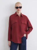 LCW STUDIO Bordo Oversize Kadın Gömlek thumbnail 1