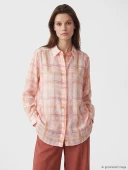 LCW Modest Pembe Ekose Oversize Kadın Gömlek Tunik thumbnail 1