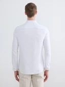 LCW BUSINESS Beyaz Slim Fit Armürlü Erkek Basic Gömlek thumbnail 4