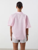 LCW Vision Pembe Oversize Poplin Kadın Gömlek thumbnail 4