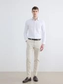 LCW BUSINESS Beyaz Slim Fit Armürlü Erkek Basic Gömlek thumbnail 2