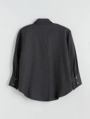 LCW Modest Antrasit Oversize Kadın Gömlek Tunik thumbnail 6