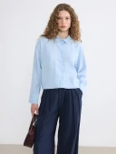 LCW Modest Mavi Oversize Kadın Gömlek Tunik thumbnail 1