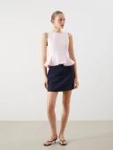 LCW Vision Pembe Bisiklet Yaka Peplum Bluz thumbnail 2