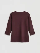 LCW Grace Bordo Bisiklet Yaka Soft Touch Bluz thumbnail 3