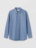 LCW EVERYDAY İndigo Oversize Kadın Jean Gömlek thumbnail 1