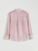 LCWAIKIKI Classic Pembe Oversize Kadın Gömlek thumbnail 6