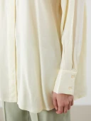 LCW Modest Sarı Oversize Kadın Gömlek Tunik thumbnail 3