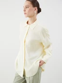 LCW Modest Sarı Oversize Kadın Gömlek Tunik thumbnail 1