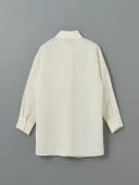 LCW Modest Ekru Dokulu Oversize Kadın Gömlek Tunik thumbnail 6