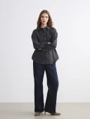 LCW Modest Antrasit Oversize Kadın Gömlek Tunik thumbnail 2