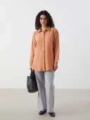 LCW Modest Turuncu Oversize Kadın Gömlek Tunik thumbnail 2