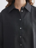 LCW Modest Antrasit Oversize Kadın Gömlek Tunik thumbnail 3