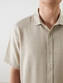 LCW Vision Bej Regular Fit Erkek Gömlek thumbnail 3