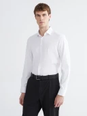 LCW BUSINESS Beyaz Slim Fit Armürlü Erkek Basic Gömlek thumbnail 2