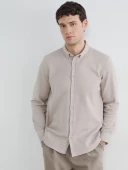 LCW Vision Bej Slim Fit Erkek Gömlek thumbnail 1