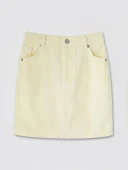 LCW Vision Sarı Regular Fit Mini Jean Etek thumbnail 5