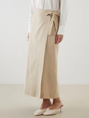 LCW Modest Bej Dar Fit Poplin Etek thumbnail 2