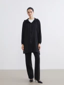 LCW Modest Siyah Kapüşonlu Oversize Kadın Tunik thumbnail 3