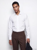 LCW BUSINESS Beyaz Slim Fit Armürlü Erkek Basic Gömlek thumbnail 1