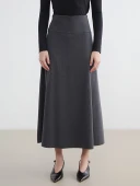 LCW Modest Bej Beli Lastikli Kloş Etek thumbnail 2