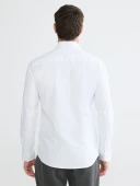 LCW BUSINESS Beyaz Slim Fit Armürlü Erkek Basic Gömlek thumbnail 6