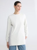 LCW EVERYDAY Bej Oversize Soft Touch Kadın Tunik thumbnail 1