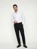 LCW BUSINESS Beyaz Regular Fit Erkek Basic Gömlek thumbnail 2