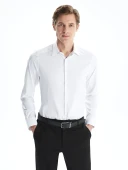 LCW BUSINESS Beyaz Slim Fit Armürlü Erkek Basic Gömlek thumbnail 1