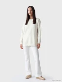 LCW EVERYDAY Bej Oversize Soft Touch Kadın Tunik thumbnail 3