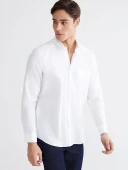 LCWAIKIKI Classic Beyaz Regular Fit Gabardin Erkek Basic Gömlek thumbnail 2