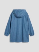 LCW Modest İndigo Kapüşonlu Kadın Jean Tunik thumbnail 6