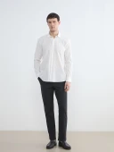 LCW Vision Beyaz Regular Fit Erkek Basic Gömlek thumbnail 2
