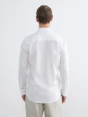 LCWAIKIKI Classic Beyaz Regular Fit Oxford Erkek Basic Gömlek thumbnail 4