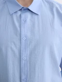 LCW Vision Mavi Regular Fit Poplin Erkek Gömlek thumbnail 3