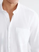 LCWAIKIKI Classic Beyaz Regular Fit Gabardin Erkek Basic Gömlek thumbnail 4