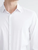 LCW BUSINESS Beyaz Slim Fit Armürlü Erkek Basic Gömlek thumbnail 5