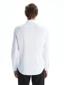 LCW BUSINESS Beyaz Slim Fit Armürlü Erkek Basic Gömlek thumbnail 8