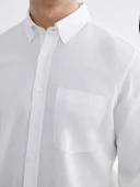 LCWAIKIKI Classic Beyaz Regular Fit Oxford Erkek Basic Gömlek thumbnail 3
