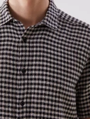 LCW Vision Siyah Regular Fit Ekose Erkek Gömlek thumbnail 3